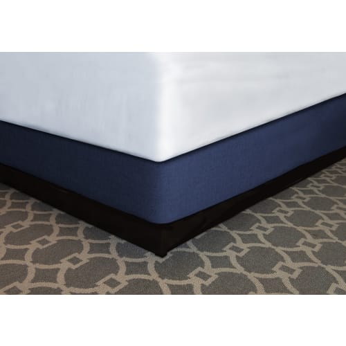 Designer Decor Box Spring QuickWrap, Polyester Savile, Hotel King 9", 72x80, Bespoke Navy